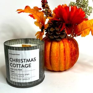 SOLD OUT! 10 oz Christmas Cottage Rustic Vintage Soy Wood Wick Scented Candle